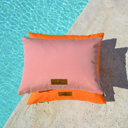 Kissen Sunbrella Double Orange Rosa - 2er Set. Weltweiter Versand. Sunbrella Double Cushion Orange Pink - Set of 2. Worldwide shipping.