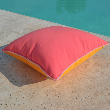 Happy Cushions Kissen Kollektion. In den Farben Gelb, Rosa, Pink Grapefruit... Gartenkissen hergestellt in Deutschland von chillisy.