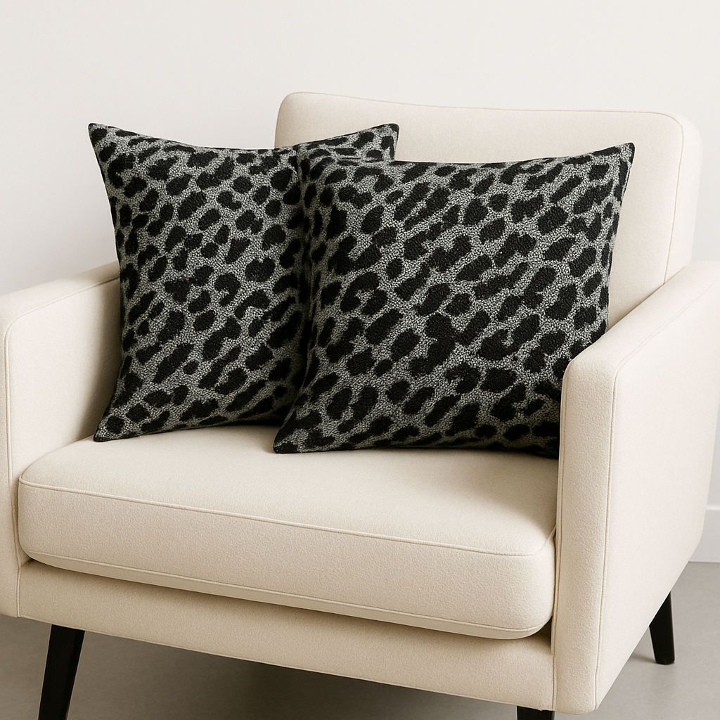 Kissen im Leo Design Schwarz/Grau von chillisy Chill'in 