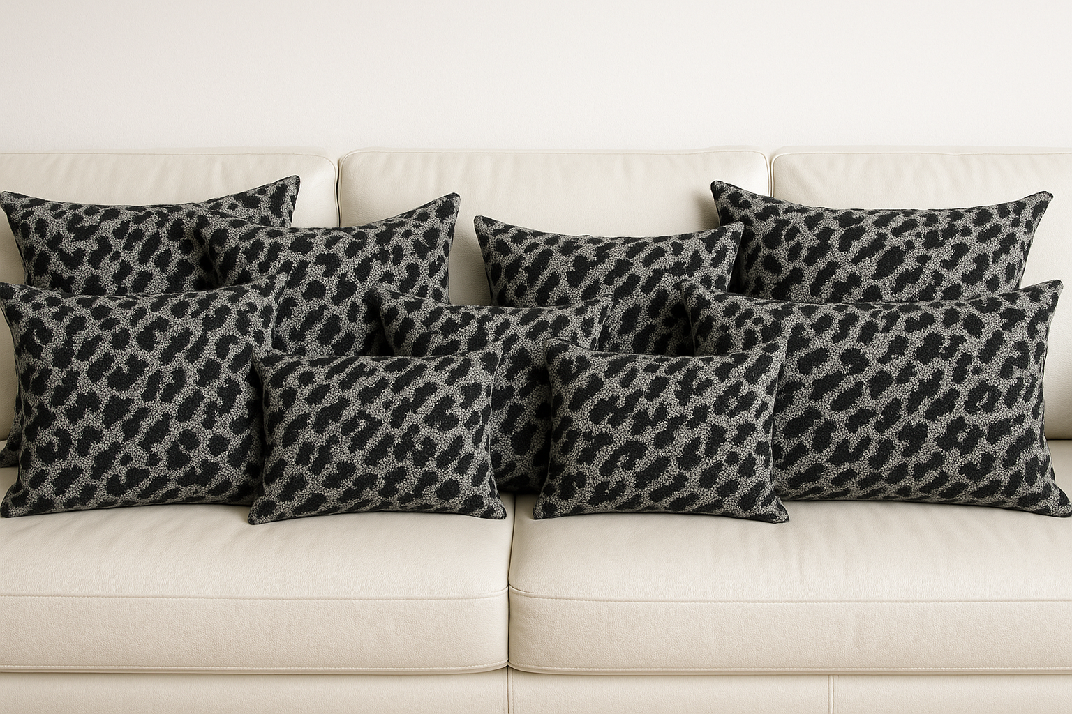 Kissen im Leo Design Schwarz/Grau von chillisy Chill'in 