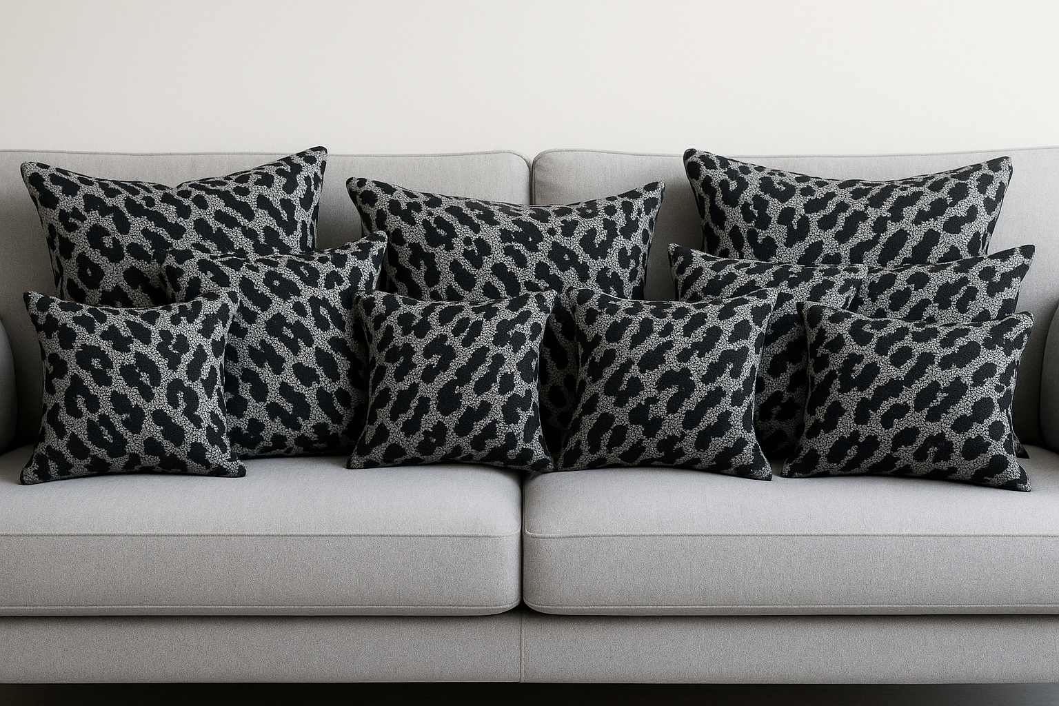 Kissen im Leo Design Schwarz/Grau von chillisy Chill'in 