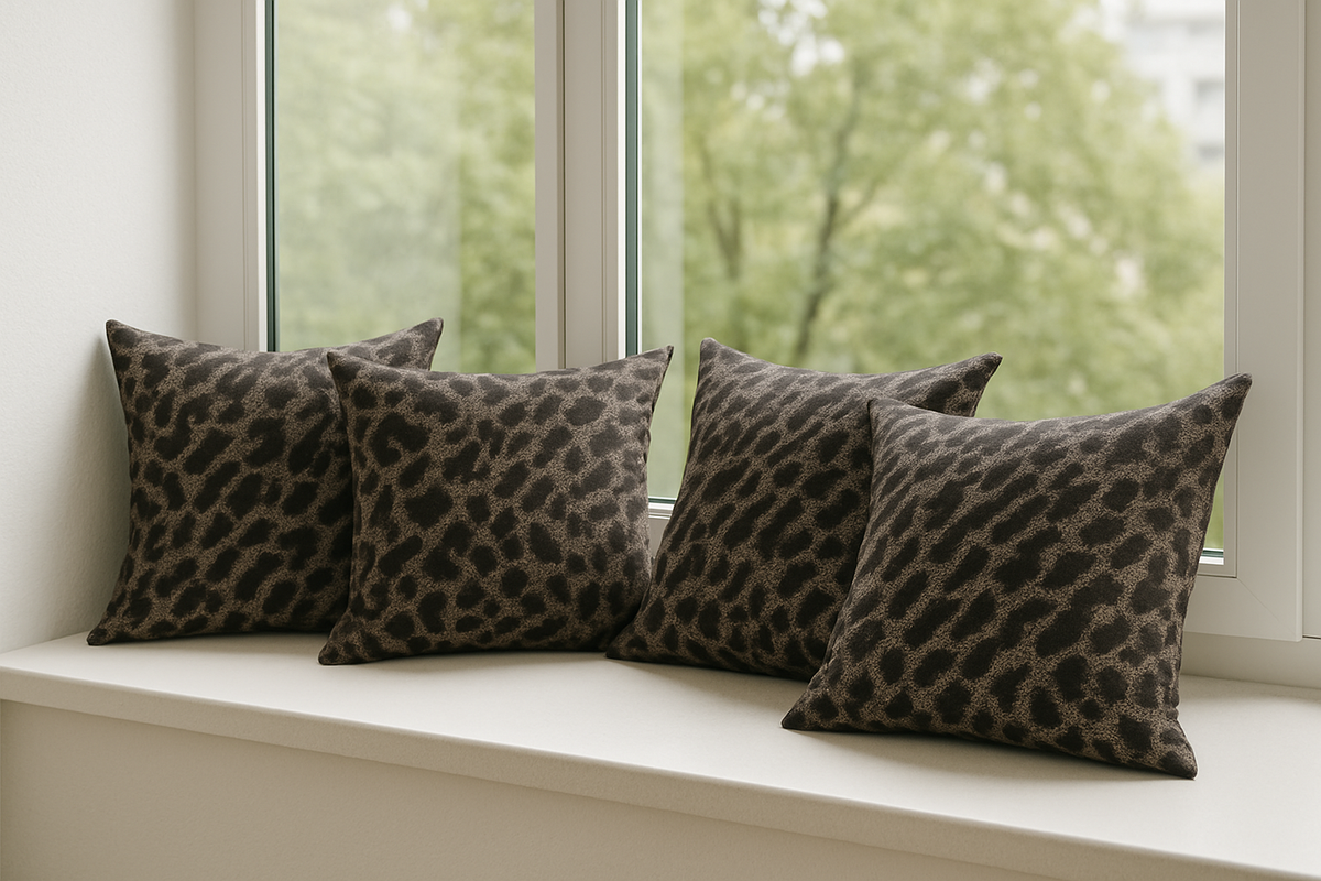 Kissen Leo Schwarz/Taupe - Indoor kaufen
