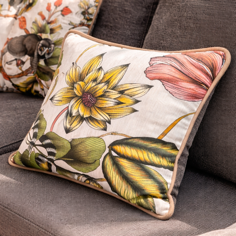 Designer Kissen Jungle floral bunt für Garten Lounge hochwertig Made in Germany chillisy