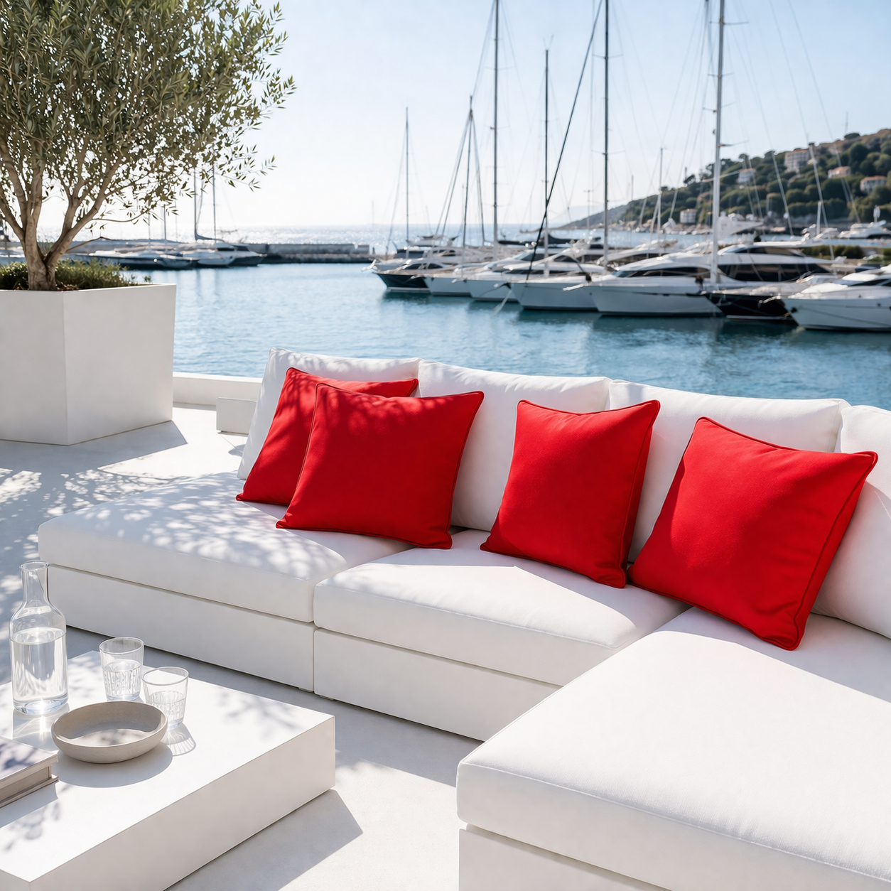 Outdoor Kissen Rot – wetterfest, wasserabweisend & UV-beständig, Made in Germany | chillisy®