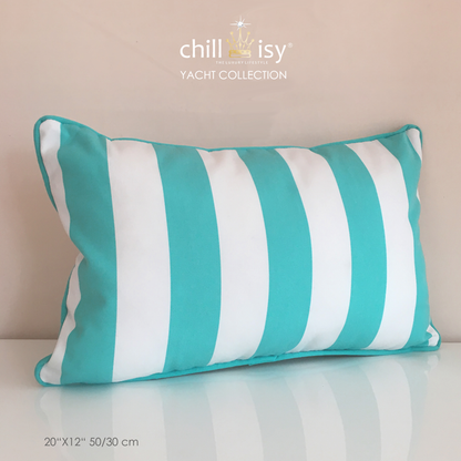 Pillow Yacht Turquoise White Striped