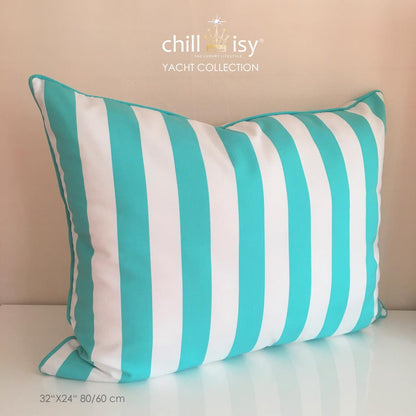 Pillow Yacht Turquoise White Striped