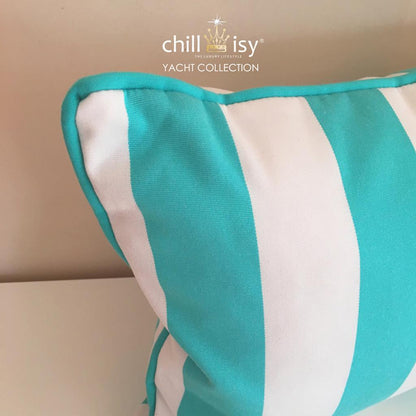Pillow Yacht Turquoise White Striped