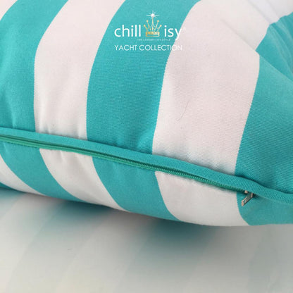 Pillow Yacht Turquoise White Striped
