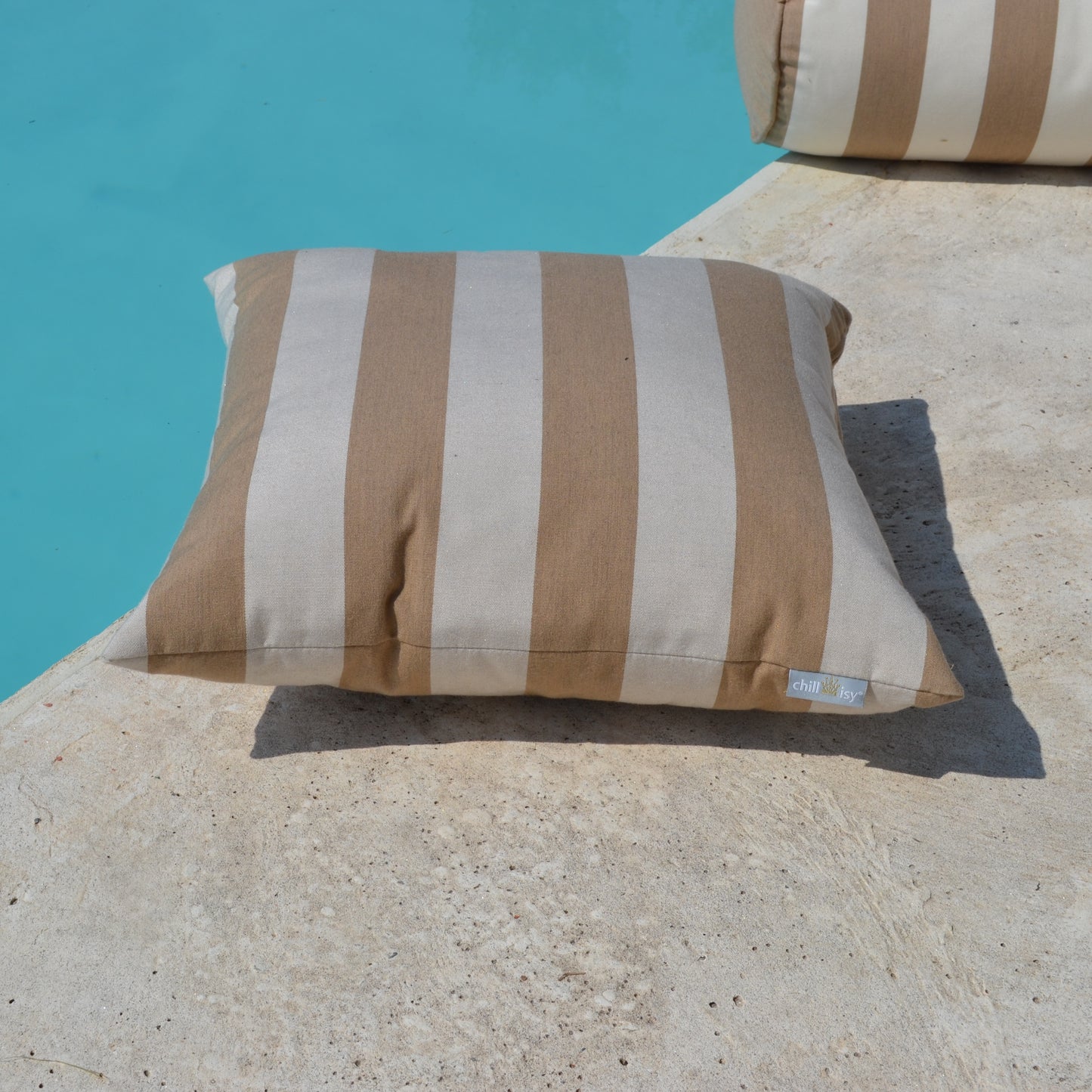 Kissen Sunbrella® Beige gestreift