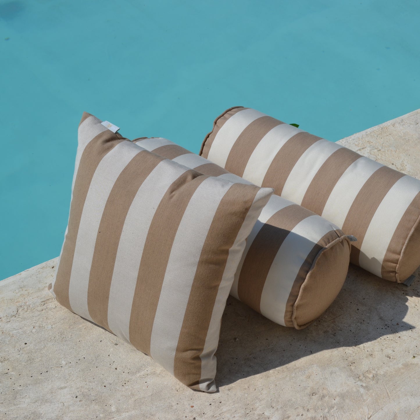 Cushion Sunbrella® Beige striped