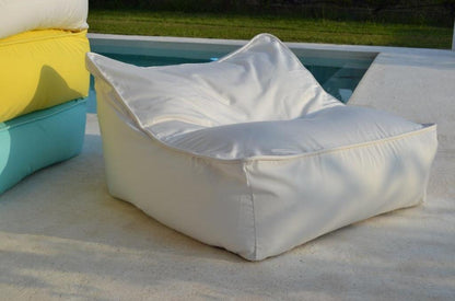 Lounge Sessel CHILL EASY 105x105,Verwendung: Indoor, Outdoor, Yacht. Farbe: Weiß, Gelb. Marke: chillisy. Hergestellt in Deutschland.