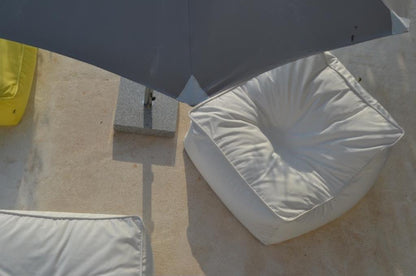 Lounge Sessel CHILL EASY 105x105,Verwendung: Indoor, Outdoor, Yacht. Farbe: Weiß, Gelb. Marke: chillisy. Hergestellt in Deutschland.