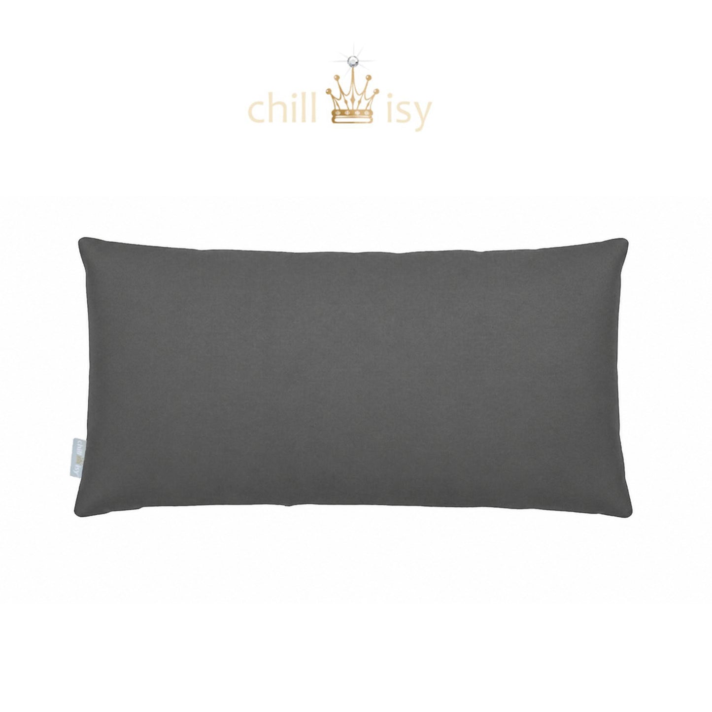Rechteckiges Outdoor Kissen in Anthrazit – wetterfest, UV-beständig, hochwertig verarbeitet, Made in Germany | chillisy®