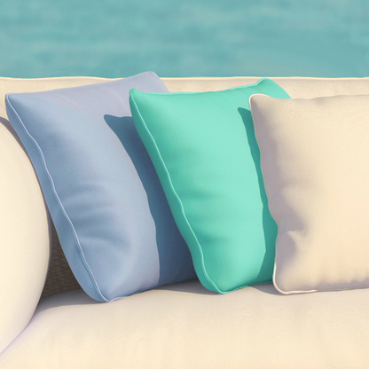 Kissen Summertime Premium mit Keder - Aqua Blau