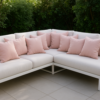 Outdoor-Kissen in der Farbe Rosa von chillisy