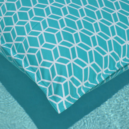 Pool Sitzsack in der Farbe Türkis Weiß von chillisy hergestellt in Deutschland kaufen.
