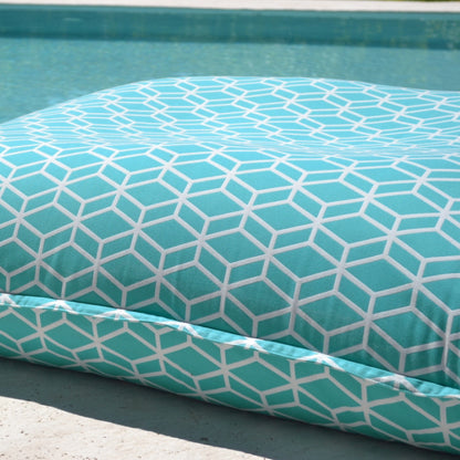 Pool Sitzsack in der Farbe Türkis Weiß von chillisy hergestellt in Deutschland kaufen.