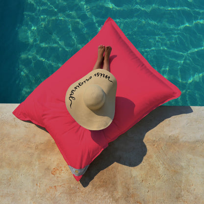 Pool Sitzsack Junior 130x100 cm Pink von chillisy hergestellt in Deutschland auf dem Pool, Wasser und an Land verwendbar. 