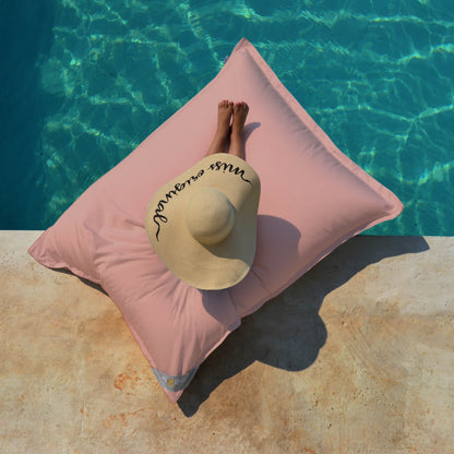 Pool Sitzsack Junior 130x100 cm Rosa von chillisy hergestellt in Deutschland auf dem Pool, Wasser und an Land verwendbar. 