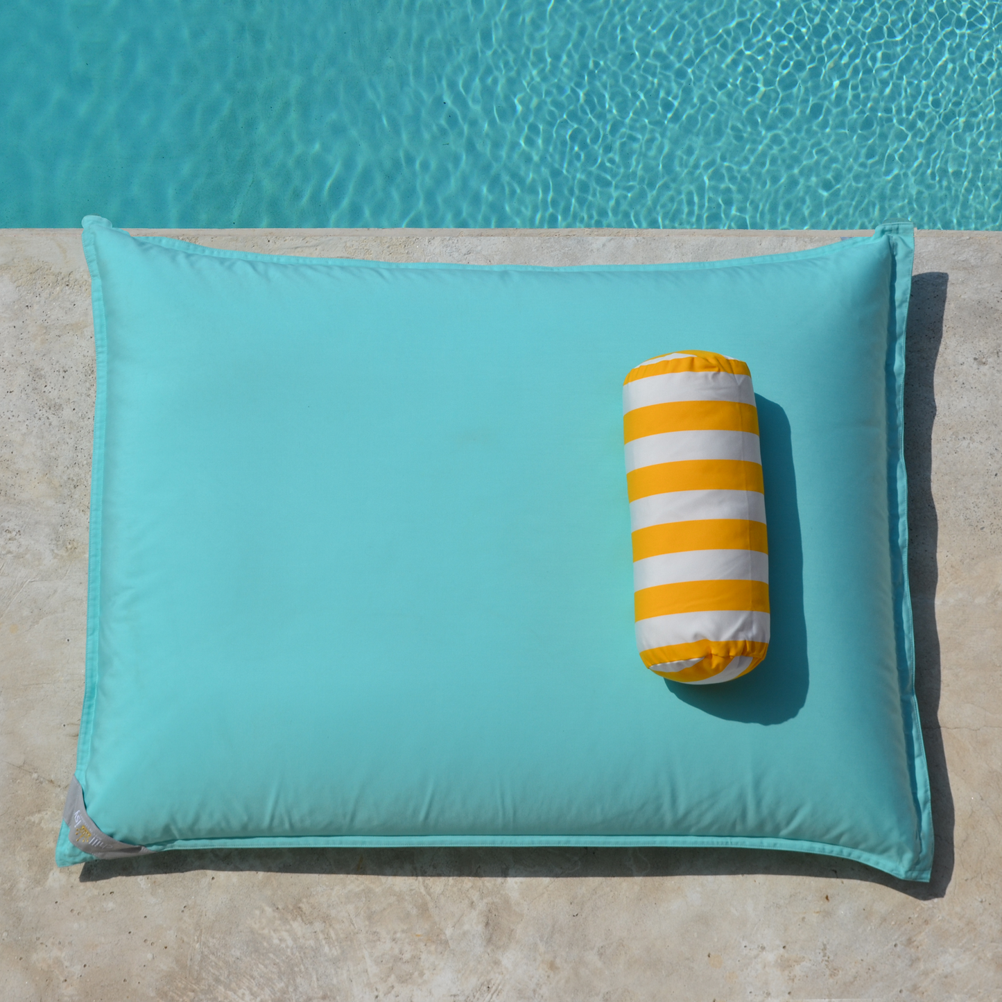 Pool Sitzsack Premium Poolkissen,  Luxus Luftmatratze,  Farbe: Mint Türkis, schwimmende Liege, chillisy