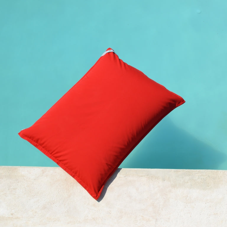 Poolkissen Premium, Pool Sitzsack, Farbe: Rot, hergestellt von chillisy in Deutschland. 160x120 cm. onlilne kaufen