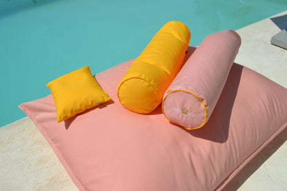 Schwimmnudel Happy Colors Luxus, Farbe: Rosa Gelb. Verwendung: Wasser, Indoor, Outdoor, Yacht. Marke: chillisy, Kollektion: Summertime.