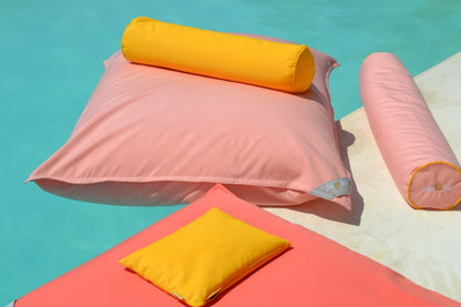 Schwimmnudel Happy Colors Luxus, Farbe: Rosa Gelb. Verwendung: Wasser, Indoor, Outdoor, Yacht. Marke: chillisy, Kollektion: Summertime.