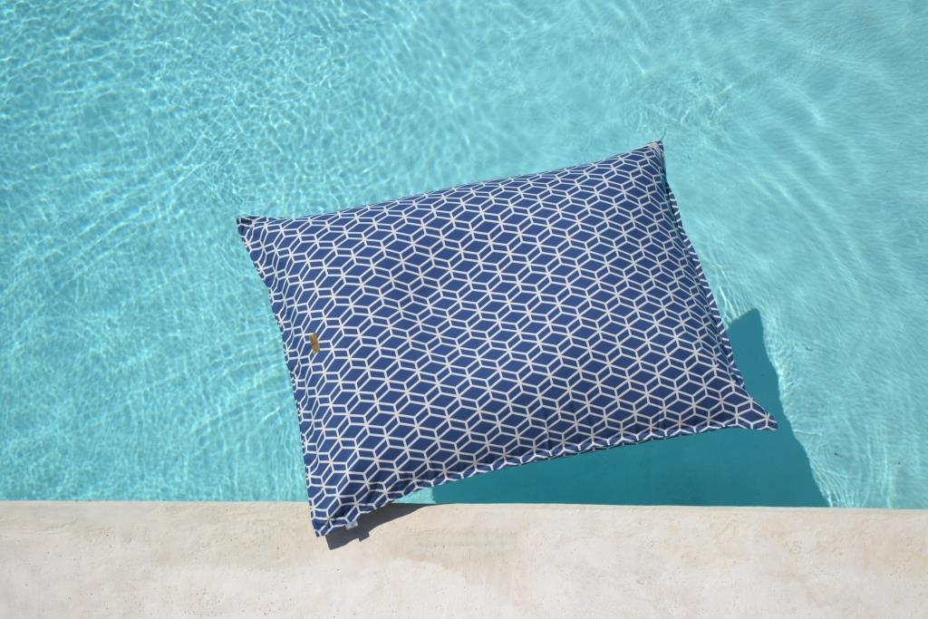 Poolkissen, Pool Sitzsack, Luxus Luftmatratze, Farbe: Türkis, Blau, chillisy, 160x120 cm, schwimmt auf dem Wasser, online kaufen.