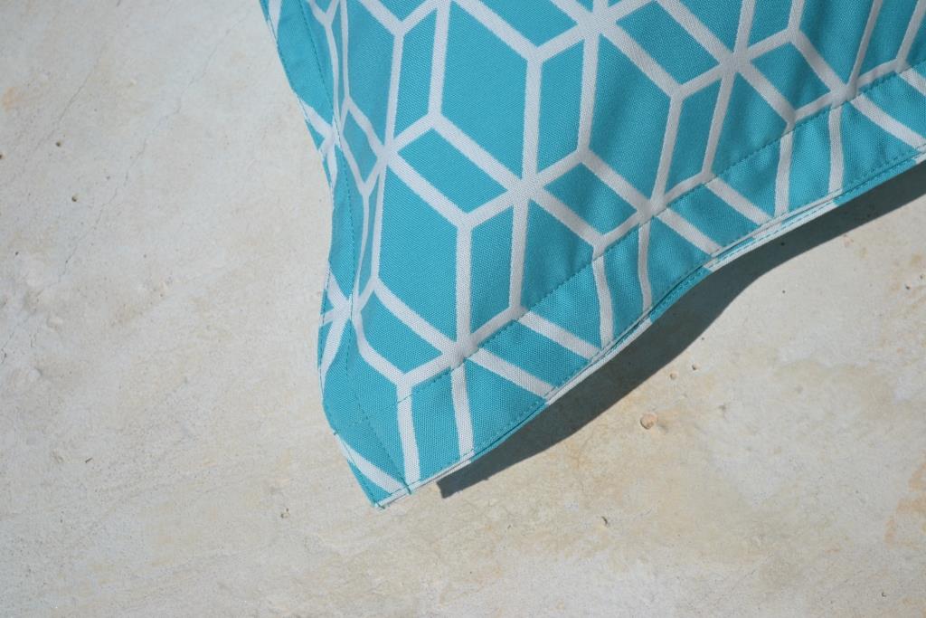 Poolkissen, Pool Sitzsack, Luxus Luftmatratze, Farbe: Türkis, Blau, chillisy, 160x120 cm, schwimmt auf dem Wasser, online kaufen.