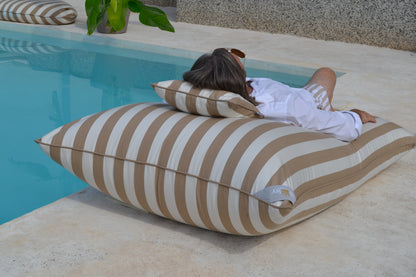 Pool Sitzsack LE CLUB Beige Gestreift