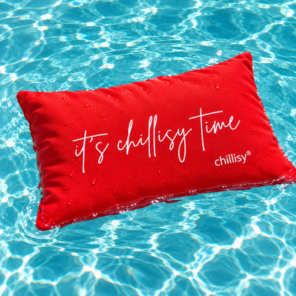 Rotes Schwimmkissen Piccolino von chillisy mit 40 x 30 cm