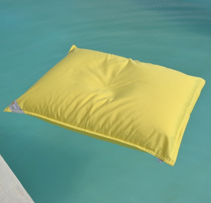 Poolkissen Premium, Pool Sitzsack, Farbe: Limonen Gelb, hergestellt von chillisy in Deutschland. 190x100 cm. onlilne kaufen