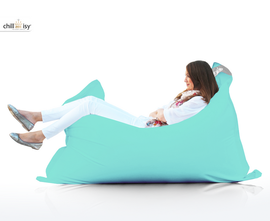 Sitzsack für Outdoor und Indoor, Farbe:  Mint. In Perfektion hergestellt in Deutschland von chillisy.