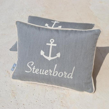 Yachtkissen Backbord Steuerbord Grau