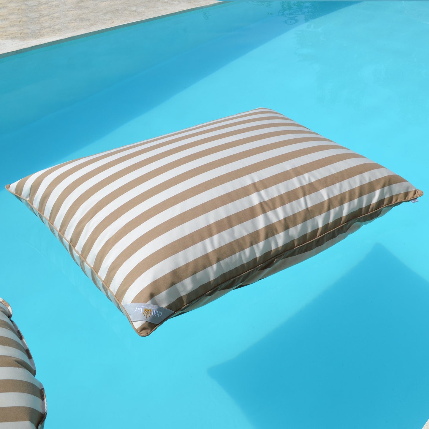 Pool Beanbag LE CLUB Beige Cream Striped