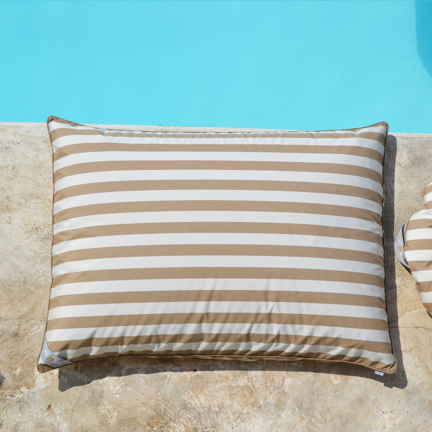 Pool Beanbag LE CLUB Beige Cream Striped