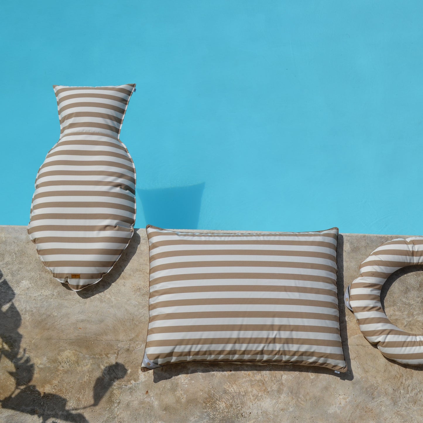 Pool Beanbag LE CLUB Beige Cream Striped