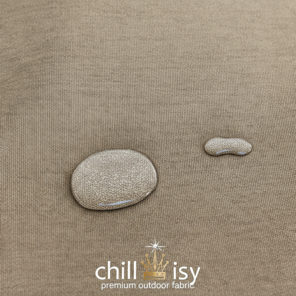 Outdoor Kissen Taupe Melange – wasserabweisend, wetterfest & UV-beständig, Made in Germany | chillisy®