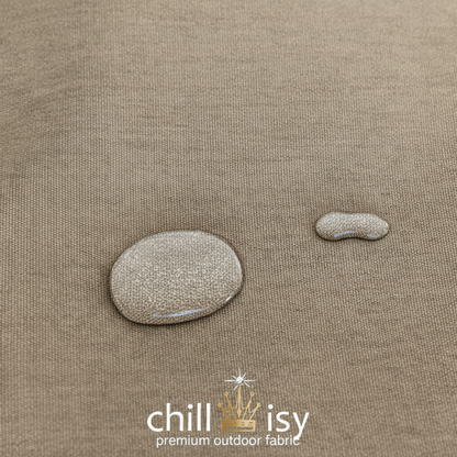 Outdoor Kissen Taupe Melange – wasserabweisend, wetterfest & UV-beständig, Made in Germany | chillisy®
