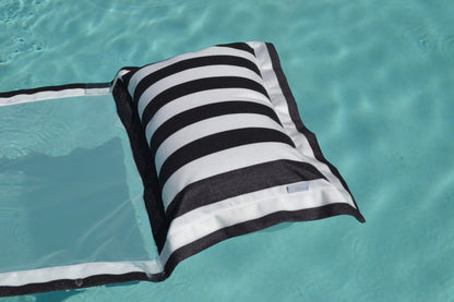 Wasserhängematte YACHT Schwarz Weiß,  nachhaltige Luftmatratze, hergestellt in Deutschland.