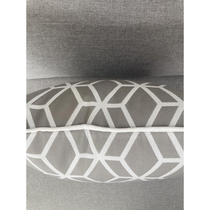 Yachtkissen, chillisy, grau, weiss, 45x45 cm, Geo Muster, hergestellt in Deutschland.